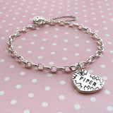 Heart Name Charm Bracelet