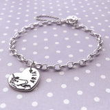 Unicorn Heart Name Charm Bracelet